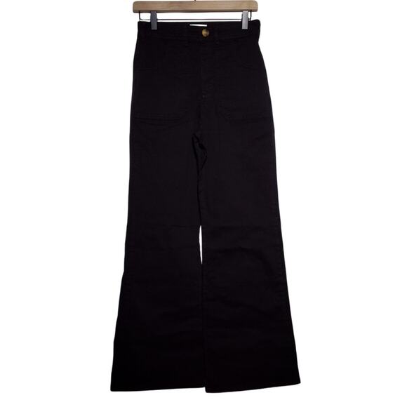 Marine Layer High Waist Flare Jeans | Size 6 | Black Stretch Denim - Picture 1 of 6